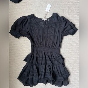 NWT LoveShackFancy Marissa Dress black size medium M